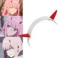 Cosplay DARLING In The FRANXX Zero Two Headwear Horn Hairclip Headband Hairband Cosplay Costume Accessories Props Halloween. 