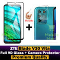 ZTE Blade V30 Vita Glass Protector 5D|10D|11D|21D|9D Glass Full Coverage + Back Rear Camera Protector 9H Gorilla Flexible Protection For ZTE Blade V30 Vita. 