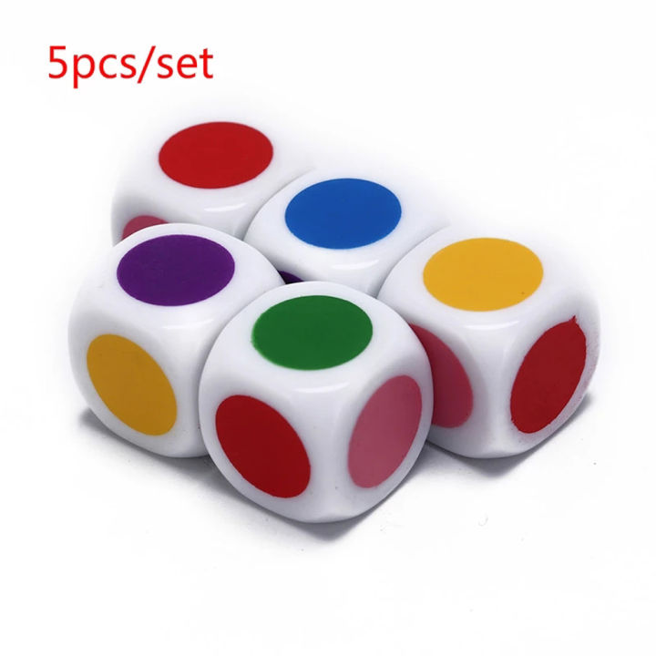 HELLOBBY Family High Quality 5Pcs/Lot Board Game for Kids Table Games 16 mm Dices Six Sided White Color Cube Dice