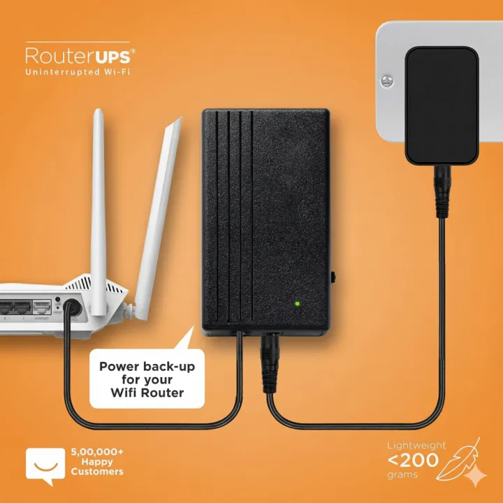 Router UPS Power Bank 6000mAh WiFi Backup 5 Hours Battery for PTCL ...
