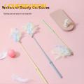 Funny Cat Toys Interactive Cat Toy with Feather Relieve Boredom Stress Training Fun for Cats Durable Cat Toys. 