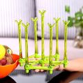 Folding Glass Stand Cup Holder Kitchen Accessories Home Storage Rack For Living Room. 