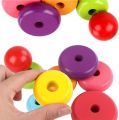 Melissa & Doug Rainbow Stacker Wooden Ring Educational Toy - Wooden Rainbow Stacking Rings Baby Toy, Stacker Toys For Infants And Toddlers /colour and size recoginition. 