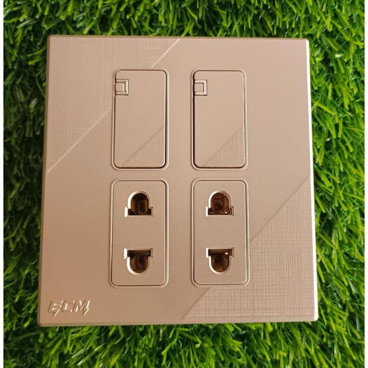 2 Switches+2 Sockets Electric China Fitting Sheet Switch Board- Metal ...