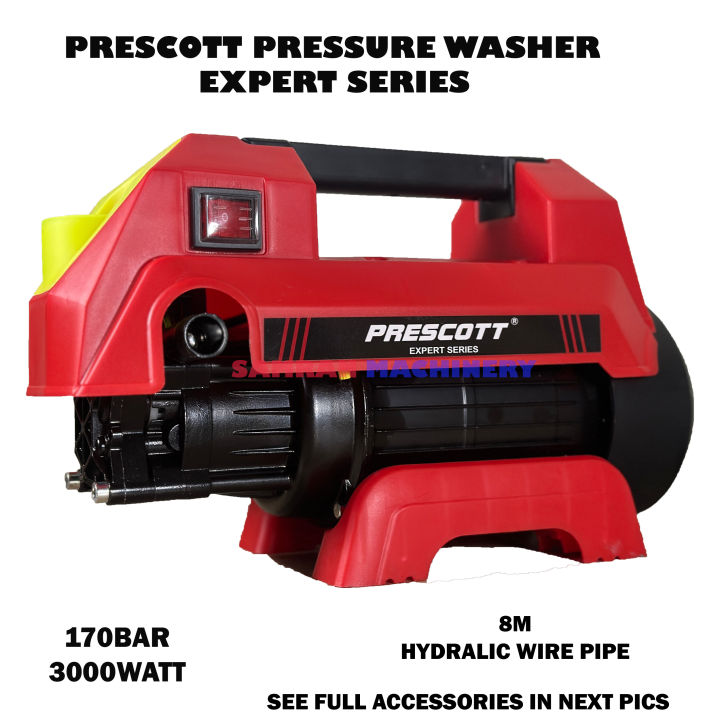 PRESCOTT PRESSURE WASHER , 170 BAR, 3000 WATT, SELF SUCTION MOTOR, CAR WASHER, AUTO STOP, EXPERT SERIES