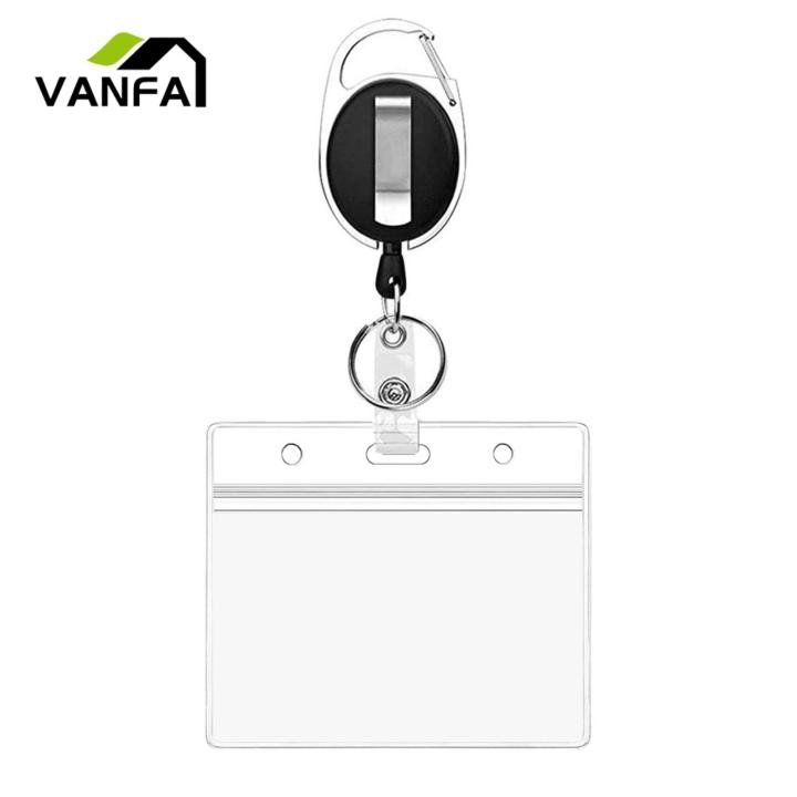 Work Card Clip Retractable Id Badge Holder with Clip Heavy Duty Vertical Lanyard Name Tag Holder for Office Supplies Convenient Durable Card Holder