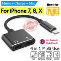 2 in 1 iPhone Converter Gaming Dual Lightning Splitter Adapter Music + Charge Compatible for iphone 7 8 X. 