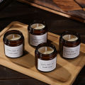 Pack of 4 Scented Candles in Mini Glass Jar with Lid, 2.5-inch - Long-Lasting Fragrance, Even Burn. 