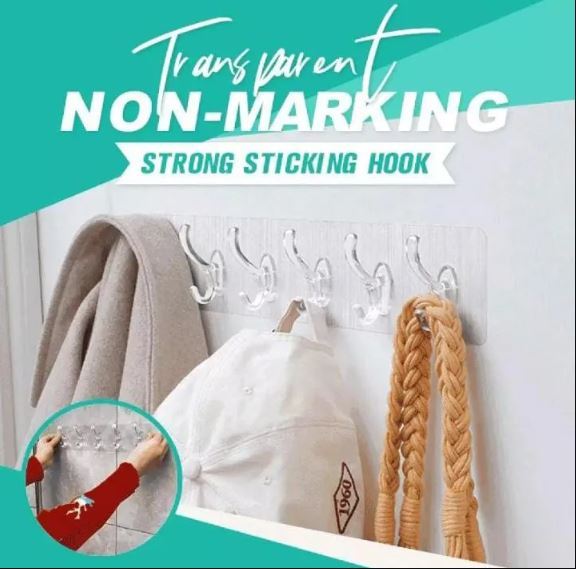 5%20in%201%20Seamless%20Heavy%20Duty%20Strong%20Sticky%20Hooks%20Strip%20for%20Wall%20Hanging%20Multipurpose%20Double%20Sided%20Self%20Adhesive%20Transparent%20and%20Waterproof%20Wall%20Sticking%20Hanger%20-%20Image%203