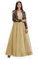 Newly Launched Maxi with Embroidered Coat and Kalli Sleeves | Stay Stylish and Fashionable with New Arrival Maxi Dress for Girls with Embroidered Coat | Silk Maxi with Coat Dresses for Girls and Women's. 
