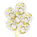 Pack Of 5pcs Confetti Balloons 12 Inch Confetti Filled Transparent Latex Balloons for Happy Birthday, Wedding Anniversary, Baby Shower and Welcome Parties Decorations. 