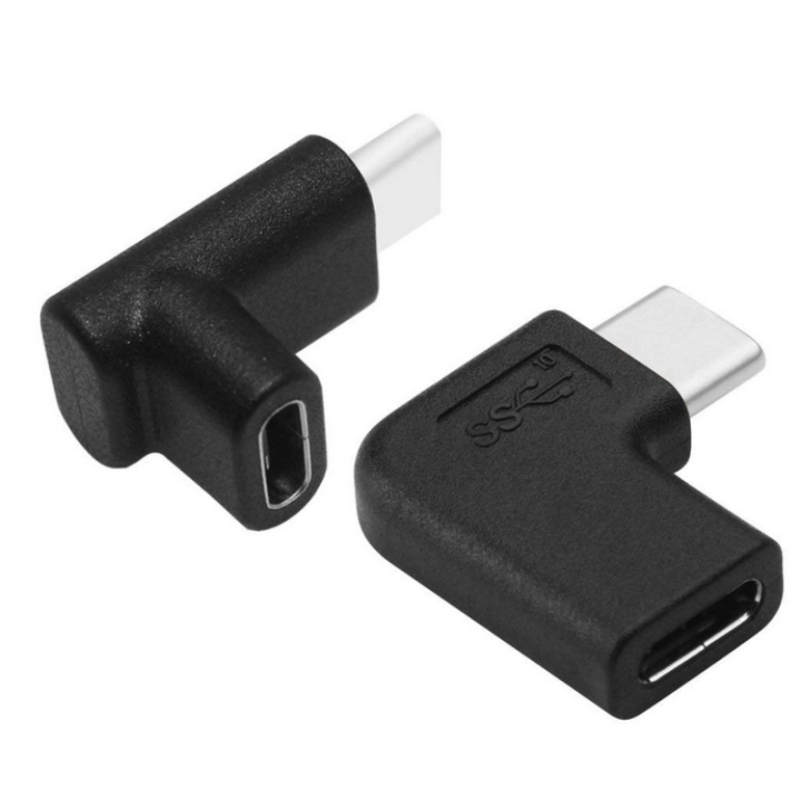 90 Degree Right Angle USB 3.1 Type C Male To Female Converter USB-C ...