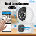 V380 Pro Dual Lens Security Camera,Color+Night Vision,Auto Tracking,4MP (2+2) Wireless Indoor WIFI SECURITY CAMERA. 