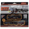 Black Train and Train Set Battery Operated Toy Set for Kids, Medium Size with Headlight Toy Train for Kids by New Barat (13 Pcs). 