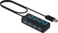 Sabrent 4-Port USB 3.0 Hub with Individual LED Power Switches (HB-UM43). 