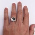Draco Malfoy Family Emblem Snake Court Ring Pure Blood Oval Retro Smooth Snake Ring. 