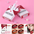 Creative Cigarettes Lipstick Set 4 Colors Matte Long Lasting Waterproof Matt Lip Stick Tube Nude Red Lips Makeup. 