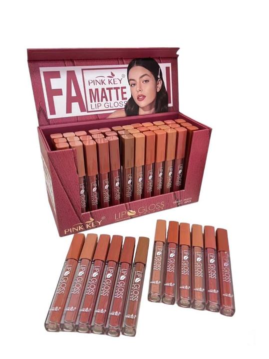 6 Pcs Nude Colour LipGloss |Pink Key Matte Nude Colours LipGloss
