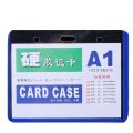 Pack of 20 (Pcs) PVC ID Card Holder Jackets A-1 Blue Medium Border – Durable Clear Badge Holders for ID Cards (100 x 68 mm, 200 Microns). 