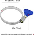 10-20mm Key-Type Adjustable Stainless Steel Hose Clamp, Pipe Clamp, Worm Gear Clamps Ideal For Plumbing, Automotive(Pack of 10, 20 And 50). 