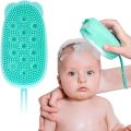 Silicone Body Scrubber Bath Sponge - 2 in 1 Exfoliating Body Brush Loofah Shower Sponge for Women Men and kids. 