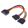 SATA Power Y Splitter Cable Connector – Male to Dual Female Connector - Power splitter, SATA power (Male) to SATA power (Female x 2). 