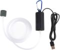 USB  Fish Tank Aquarium Air Pump Silent Oxygen Supplies black. 