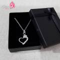 Silver Heart Pendant Necklace with gift Box for Friends. 