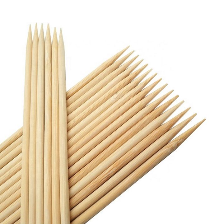 Shashlik Sticks شاشک Wooden Bamboo BBQ Sticks 6inch 100 Pcs Brown