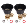 2 Set Adjustable Misting Nozzle Copper Plastic Big Fog Fine Mist Water Atomizing Spray Sprinkler. 