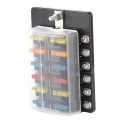 Fuse Box Replacement 12-Way Blade Block Holder With LED. 