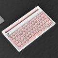 Imported High Quality Keyboards Basic Mobile Tablet Laptop Keyboard or Wireless Keyboard - Bluetooth Wireless Keyboard With Tablet & Phone Holder 79 Keys in Black & Pink color Basic keys of Bluetooth Wireless Keyboard. 