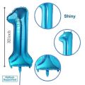 1st Birthday Decoration Kit for Boys & Girls - 70pc Combo- 60pc Balloons(white,silver,blue)(white,pink,red), 1 banner, 1st birthday foil balloon Set of 5, 2 Silver Curtains, 1pc dot tape, 1pc arch tape( First Birthday Theme Decorations for Boys & Girls ). 