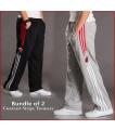 A&G-Bundle Of 2 Contrast Strips Trouser. 