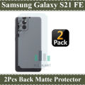 Samsung Galaxy S21 FE Back Protector Carbon Fiber Matte Soft Skin Sheet For Samsung Galaxy S21 FE - 2Pcs. 
