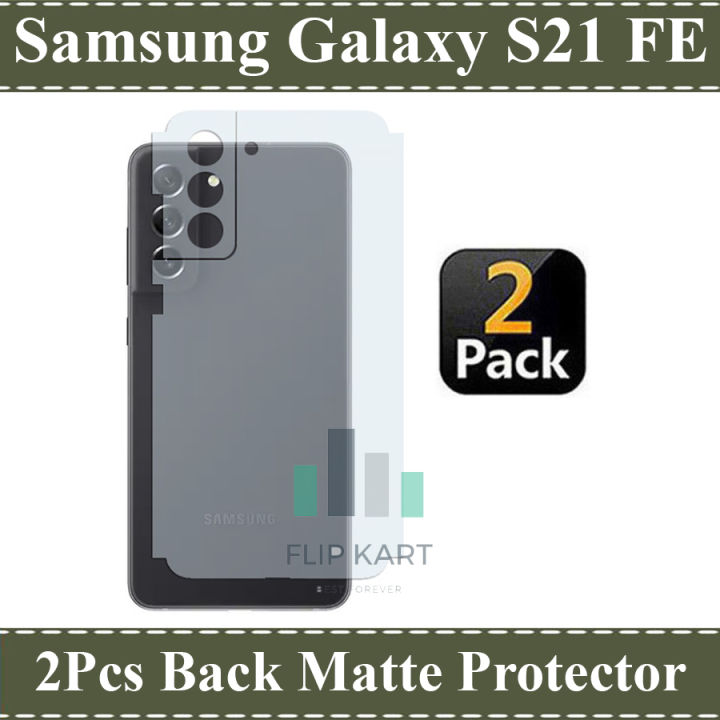Samsung Galaxy S21 FE Back Protector Carbon Fiber Matte Soft Skin Sheet For Samsung Galaxy S21 FE - 2Pcs