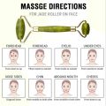Jade Roller and Gua Sha Set 100% Green Stone Natural Facial Massager Scraper Neck Body Relaxation Slimming Gua Sha Board Beauty Thin Lift Skin Care. 