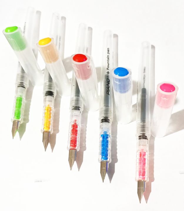 PIANO Plus Fountain Ink Pen Transparent Body – Pack of 5 Pcs