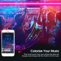 Vocoal LED Strip Lights RGB LED Lights String Lighting Flexible Strip Light Bluetooth APP Music Control Lamp Outdoor IP65 Waterproof Indoor Hotel TV Background Christmas Home Party Birthday Decoration 2M/5M. 
