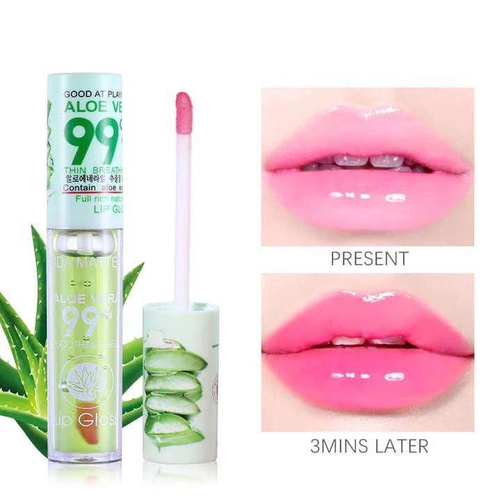 99% Aloe Vera 🌿 Lip Oil Lip Gloss – Pack of 12 Pieces | Hydrating | Non ...