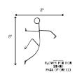 Men Iron Garden Wall Light Hanging Flower Plant Pot Bracket Hook Shelf Stand Holder, Black. 