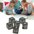 Translucent Black Dice for Role-playing Games Set of 5 Easy-to-read Black Translucent Dice for Board Games Durable Lightweight 16mm Acrylic Dice with Clear Numbers Acrylic Dice Set. 