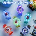 Cartoon Kids Spiderman Watch LED Light Kids Watches Gift for Boys Girls Students Watch Colorful Flash LED Light Watch. 