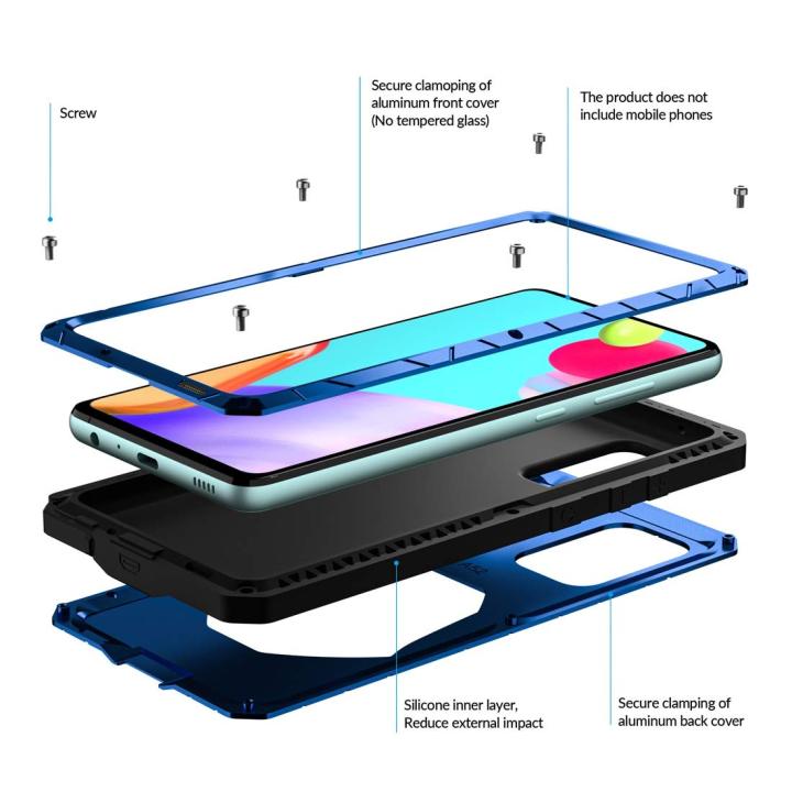 Feitenn%20Samsung%20A52%205G%20Metal%20Case,%20Galaxy%20A52%205G%20Case%20Heavy%20Duty,%20Hard%20Cover%20Armor%20Military%20Silicone%20Bumper%20Shockproof%20Defender%20Rubber%20Men%20Gift%20Screen%20Protector%20for%20Samsung%20Galaxy%20A52%205G%202020%20-%20Blue%20-%20Image%207