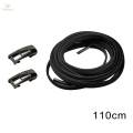No Need Tie Shoe Laces Adults Sneakers Stretch Tie of Less Shoe Laces for Backpacking Black Lace Black. 