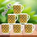 (Pack of 6) Classic Plastic Cup - Beautiful Design Cup - Imported Cup - Gift Cups - Tea Cup - Coffee Cups - Plastic BPA Free Cups - Multiple Colors Design - Best Quality Products - Unbreakable Cups - Classic Mug for Milk and Juice. 
