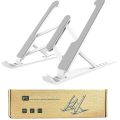 Metal Laptop Stand | Portable Aluminum Folding Adjustable Laptop Stand, Compatible with All Laptops (up to 15.6 inches). 
