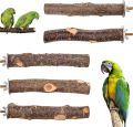 5 pack set of Bird Perches Natural Wood Parrot Perch for Parakeet Cage Accessories Parakeet Toys for Parrots, Parakeets Cockatiels, Conures, Macaws, Love Birds, Finches. 