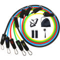 Latex TPE 11-Piece Pull Rope Pull Belt Elastic Rope Fitness Puller 100 lbs 150 lbs Pull Rope Set. 