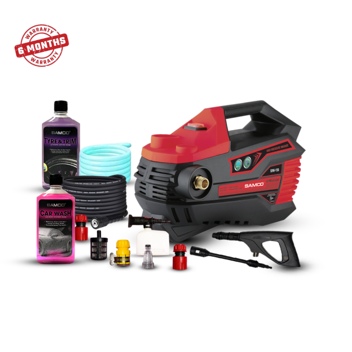 Samco Induction Motor Pressure Washer 1800 Watts (150 Bar) + Foaming canon + Samco Foaming Shampoo + Samco Tyre & Trim Gel